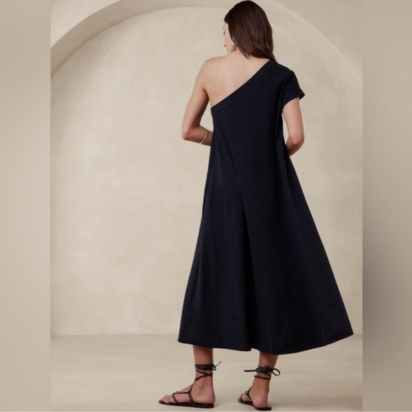 NWT! Banana Republic Navy Odile One-Shoulder Knit Dress - Multiple 🐙🧶 - Picture 12 of 12